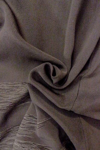 画像12: O0805F 女性用羽織  シルク（正絹） 灰色, 線 【中古】【USED】【リサイクル】 ★★★☆☆【O0805F】 (12)