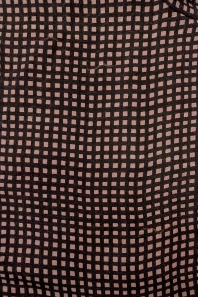 画像3: O0805G 女性用羽織  シルク（正絹） 黒, チェック柄 【中古】【USED】【リサイクル】 ★★☆☆☆【O0805G】 (3)