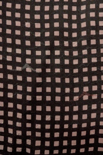 画像5: O0805G 女性用羽織  シルク（正絹） 黒, チェック柄 【中古】【USED】【リサイクル】 ★★☆☆☆【O0805G】 (5)