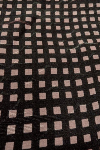 画像10: O0805G 女性用羽織  シルク（正絹） 黒, チェック柄 【中古】【USED】【リサイクル】 ★★☆☆☆【O0805G】 (10)