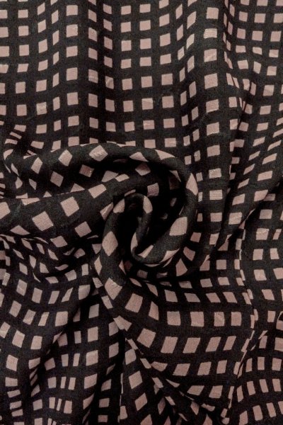 画像11: O0805G 女性用羽織  シルク（正絹） 黒, チェック柄 【中古】【USED】【リサイクル】 ★★☆☆☆【O0805G】 (11)