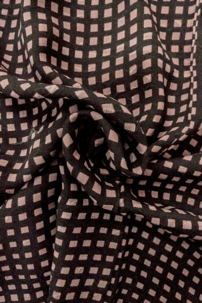 画像12: O0805G 女性用羽織  シルク（正絹） 黒, チェック柄 【中古】【USED】【リサイクル】 ★★☆☆☆【O0805G】 (12)