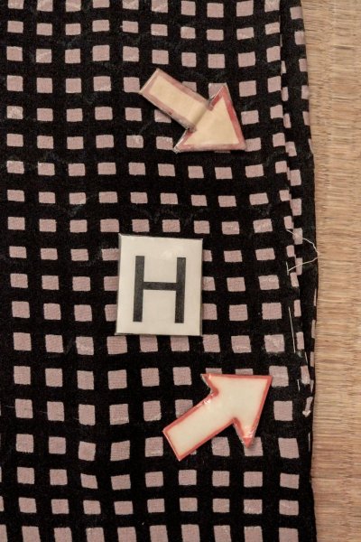 画像21: O0805G 女性用羽織  シルク（正絹） 黒, チェック柄 【中古】【USED】【リサイクル】 ★★☆☆☆【O0805G】 (21)