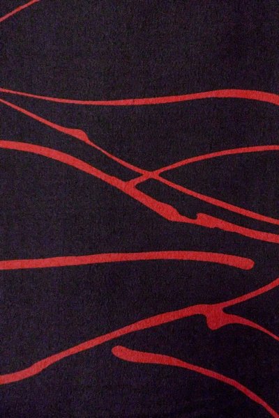 画像5: O0805I 女性用羽織  化繊 黒, 抽象的模様 【中古】【USED】【リサイクル】 ★★★☆☆【O0805I】 (5)