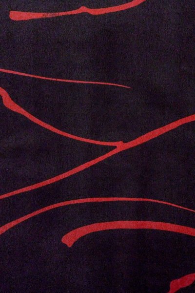 画像6: O0805I 女性用羽織  化繊 黒, 抽象的模様 【中古】【USED】【リサイクル】 ★★★☆☆【O0805I】 (6)