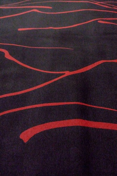 画像9: O0805I 女性用羽織  化繊 黒, 抽象的模様 【中古】【USED】【リサイクル】 ★★★☆☆【O0805I】 (9)