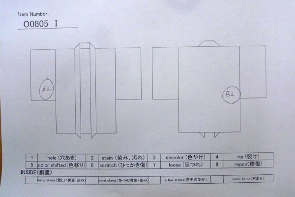 画像13: O0805I 女性用羽織  化繊 黒, 抽象的模様 【中古】【USED】【リサイクル】 ★★★☆☆【O0805I】 (13)