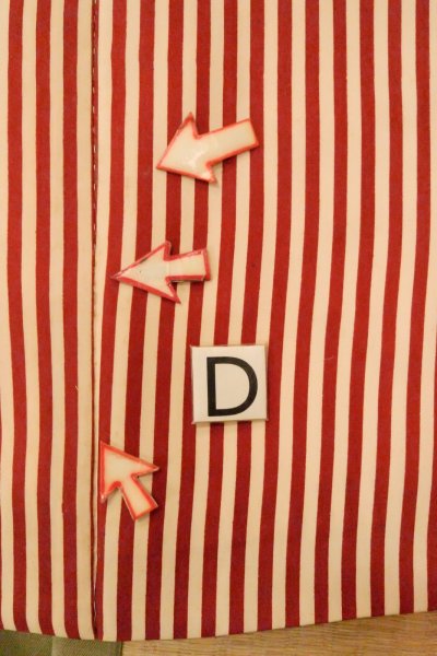 画像17: O0805K 女性用羽織  シルク（正絹） オフ　ホワイト, 縞 【中古】【USED】【リサイクル】 ★☆☆☆☆【O0805K】 (17)