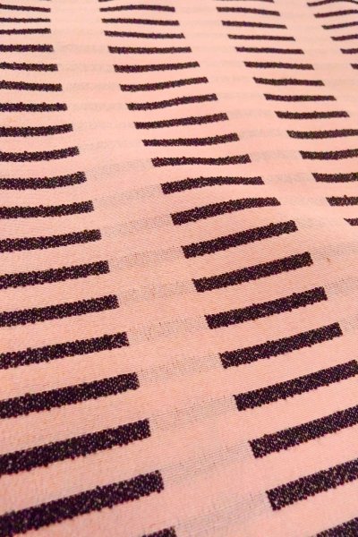 画像10: O0805L 女性用羽織  シルク（正絹） 灰色がかった桃色, 縞 【中古】【USED】【リサイクル】 ★★☆☆☆【O0805L】 (10)