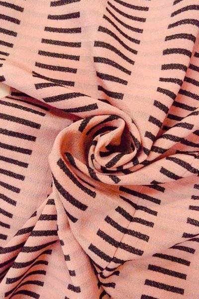 画像11: O0805L 女性用羽織  シルク（正絹） 灰色がかった桃色, 縞 【中古】【USED】【リサイクル】 ★★☆☆☆【O0805L】 (11)