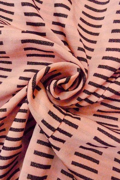 画像12: O0805L 女性用羽織  シルク（正絹） 灰色がかった桃色, 縞 【中古】【USED】【リサイクル】 ★★☆☆☆【O0805L】 (12)