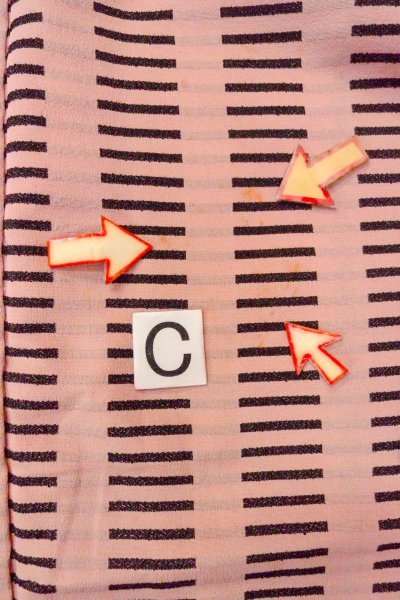 画像16: O0805L 女性用羽織  シルク（正絹） 灰色がかった桃色, 縞 【中古】【USED】【リサイクル】 ★★☆☆☆【O0805L】 (16)