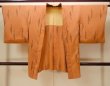 画像1: O0805M 女性用羽織  シルク（正絹） 橙色, 縞 【中古】【USED】【リサイクル】 ★★★☆☆【O0805M】 (1)