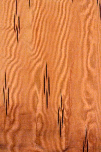 画像4: O0805M 女性用羽織  シルク（正絹） 橙色, 縞 【中古】【USED】【リサイクル】 ★★★☆☆【O0805M】 (4)