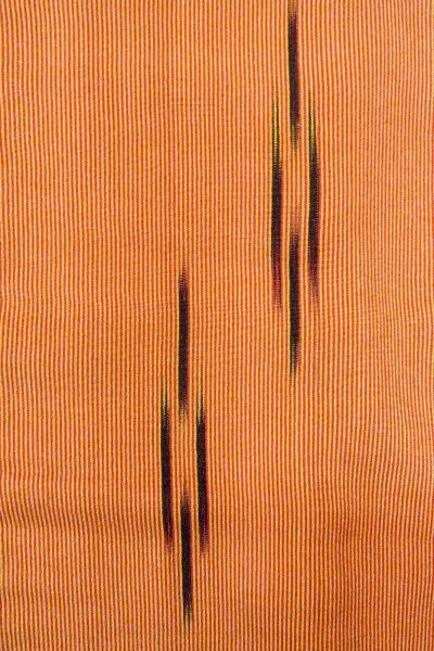 画像5: O0805M 女性用羽織  シルク（正絹） 橙色, 縞 【中古】【USED】【リサイクル】 ★★★☆☆【O0805M】 (5)