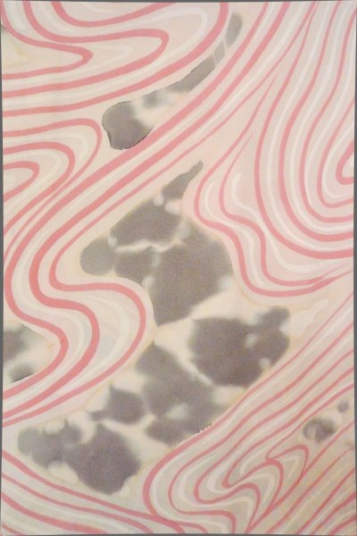 画像3: O0805N 女性用羽織  シルク（正絹） オフ　ホワイト, 流水 【中古】【USED】【リサイクル】 ★★☆☆☆【O0805N】 (3)