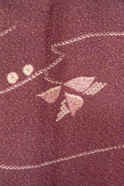 画像5: O0805O 女性用羽織  化繊 紫色, 花 【中古】【USED】【リサイクル】 ★★★☆☆【O0805O】 (5)