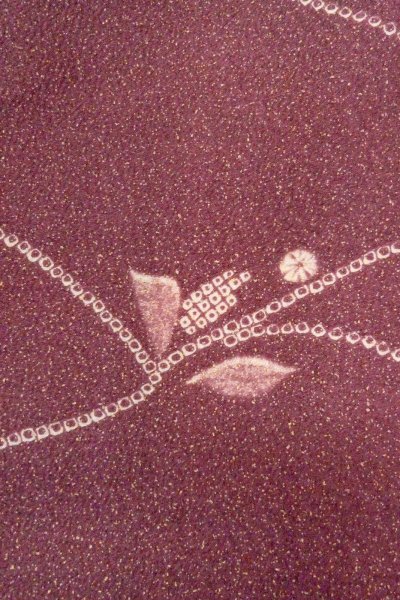 画像6: O0805O 女性用羽織  化繊 紫色, 花 【中古】【USED】【リサイクル】 ★★★☆☆【O0805O】 (6)