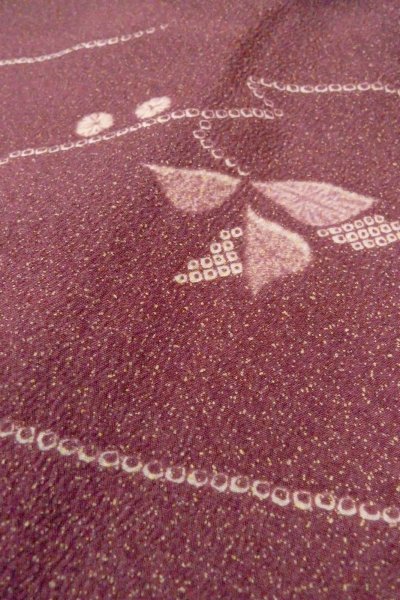 画像8: O0805O 女性用羽織  化繊 紫色, 花 【中古】【USED】【リサイクル】 ★★★☆☆【O0805O】 (8)