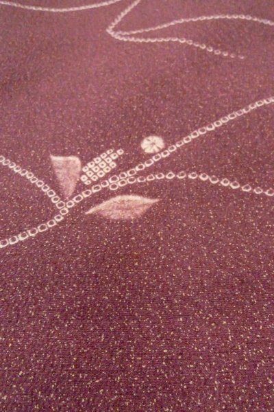 画像9: O0805O 女性用羽織  化繊 紫色, 花 【中古】【USED】【リサイクル】 ★★★☆☆【O0805O】 (9)