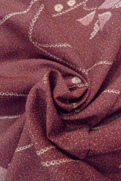 画像11: O0805O 女性用羽織  化繊 紫色, 花 【中古】【USED】【リサイクル】 ★★★☆☆【O0805O】 (11)