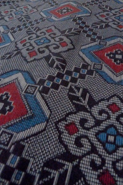 画像8: O0805P 女性用羽織  シルク（正絹） 灰色, 花 【中古】【USED】【リサイクル】 ★★★★☆【O0805P】 (8)