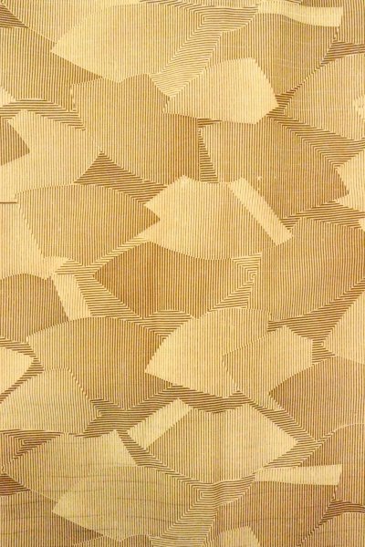 画像4: O0805Q 女性用羽織  シルク（正絹） ベージュ, 扇 【中古】【USED】【リサイクル】 ★★☆☆☆【O0805Q】 (4)