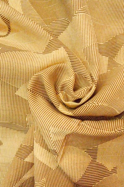 画像11: O0805Q 女性用羽織  シルク（正絹） ベージュ, 扇 【中古】【USED】【リサイクル】 ★★☆☆☆【O0805Q】 (11)