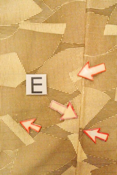 画像18: O0805Q 女性用羽織  シルク（正絹） ベージュ, 扇 【中古】【USED】【リサイクル】 ★★☆☆☆【O0805Q】 (18)