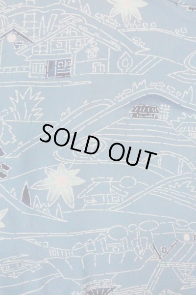 画像3: O0805S 女性用羽織  シルク（正絹） 灰色がかった青, もみじ 【中古】【USED】【リサイクル】 ★★☆☆☆【O0805S】 (3)