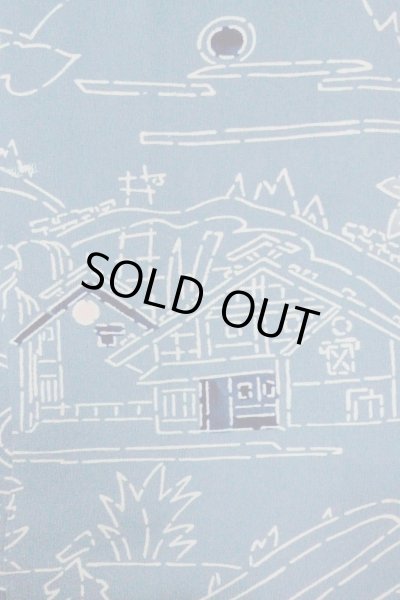 画像5: O0805S 女性用羽織  シルク（正絹） 灰色がかった青, もみじ 【中古】【USED】【リサイクル】 ★★☆☆☆【O0805S】 (5)