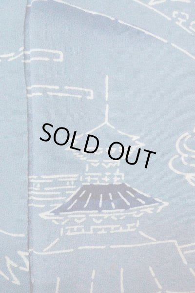 画像7: O0805S 女性用羽織  シルク（正絹） 灰色がかった青, もみじ 【中古】【USED】【リサイクル】 ★★☆☆☆【O0805S】 (7)