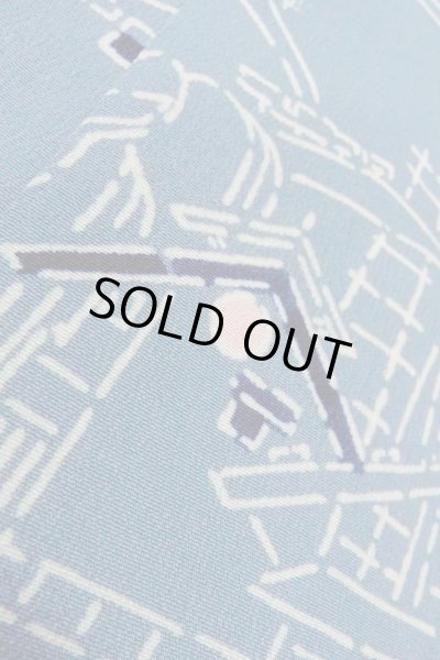 画像8: O0805S 女性用羽織  シルク（正絹） 灰色がかった青, もみじ 【中古】【USED】【リサイクル】 ★★☆☆☆【O0805S】 (8)