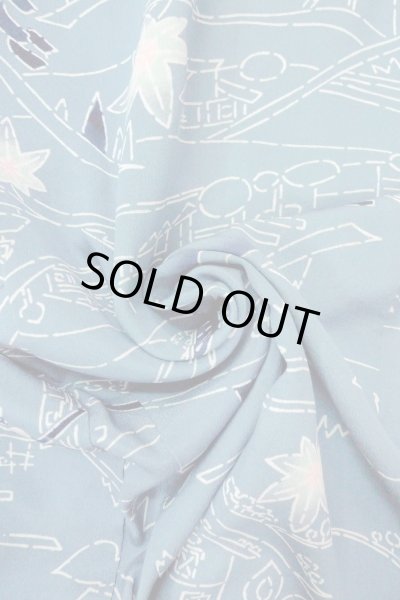 画像11: O0805S 女性用羽織  シルク（正絹） 灰色がかった青, もみじ 【中古】【USED】【リサイクル】 ★★☆☆☆【O0805S】 (11)