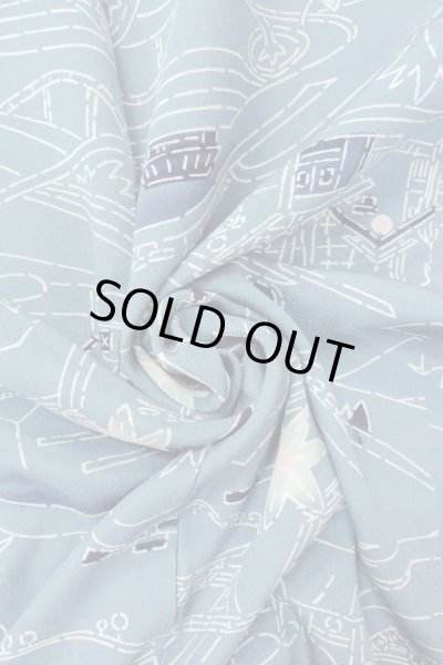 画像12: O0805S 女性用羽織  シルク（正絹） 灰色がかった青, もみじ 【中古】【USED】【リサイクル】 ★★☆☆☆【O0805S】 (12)