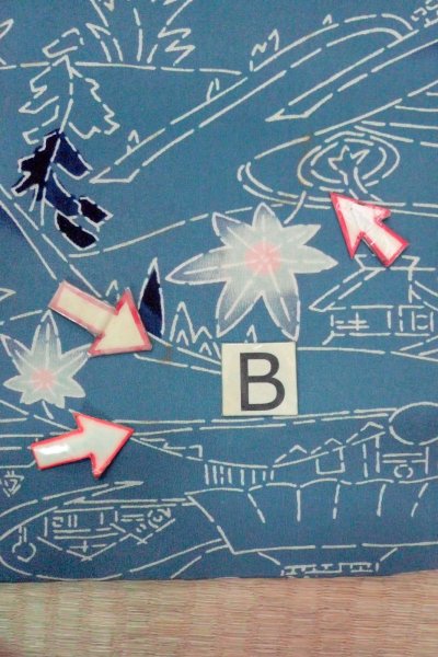 画像15: O0805S 女性用羽織  シルク（正絹） 灰色がかった青, もみじ 【中古】【USED】【リサイクル】 ★★☆☆☆【O0805S】 (15)