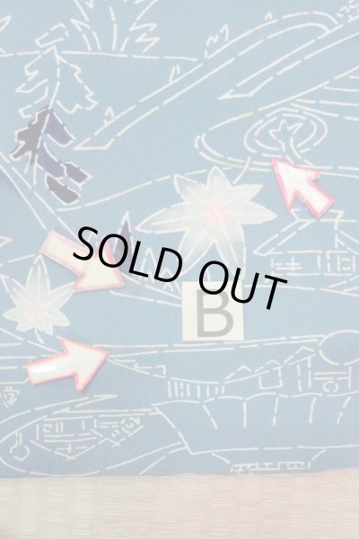 画像15: O0805S 女性用羽織  シルク（正絹） 灰色がかった青, もみじ 【中古】【USED】【リサイクル】 ★★☆☆☆【O0805S】 (15)