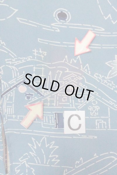 画像16: O0805S 女性用羽織  シルク（正絹） 灰色がかった青, もみじ 【中古】【USED】【リサイクル】 ★★☆☆☆【O0805S】 (16)