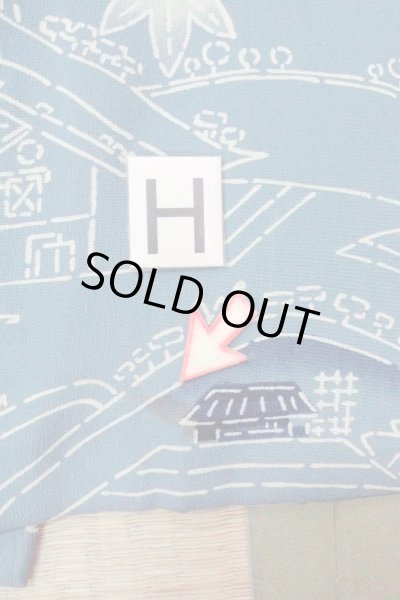 画像21: O0805S 女性用羽織  シルク（正絹） 灰色がかった青, もみじ 【中古】【USED】【リサイクル】 ★★☆☆☆【O0805S】 (21)