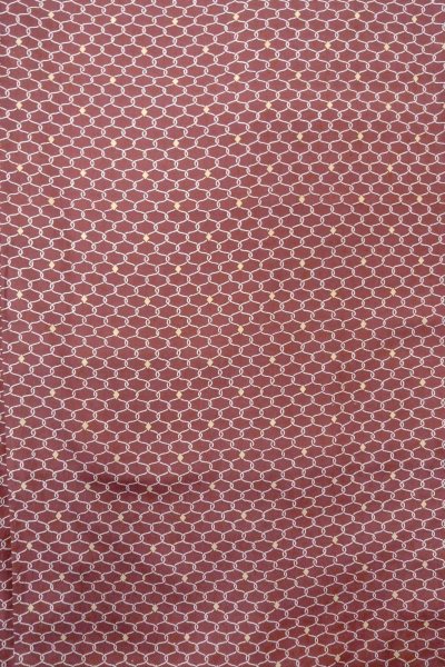 画像4: O0805V 女性用羽織  化繊 深いえんじ, 幾何学模様 【中古】【USED】【リサイクル】 ★★★☆☆【O0805V】 (4)