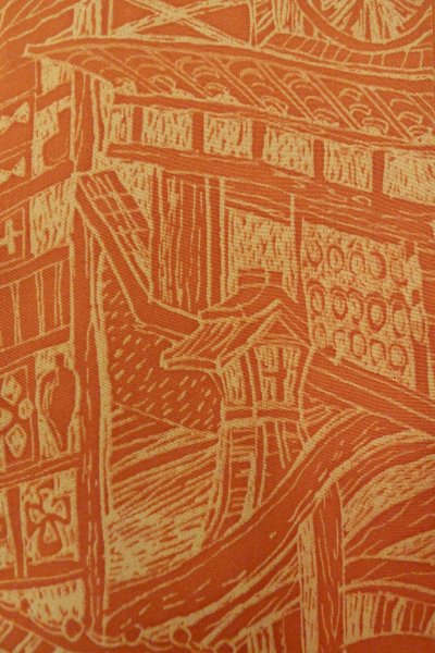 画像6: O0805W 女性用羽織  シルク（正絹） 深い橙色, 家 【中古】【USED】【リサイクル】 ★★★★☆【O0805W】 (6)