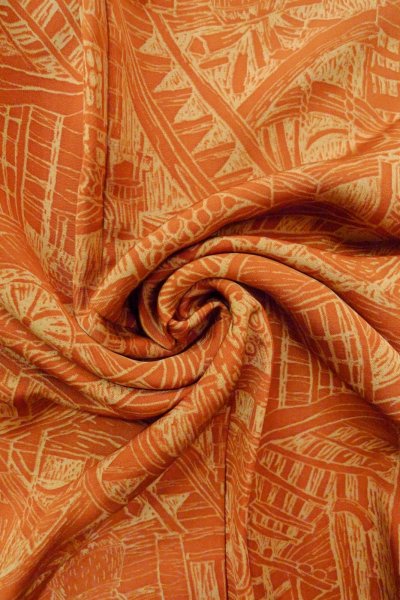 画像11: O0805W 女性用羽織  シルク（正絹） 深い橙色, 家 【中古】【USED】【リサイクル】 ★★★★☆【O0805W】 (11)