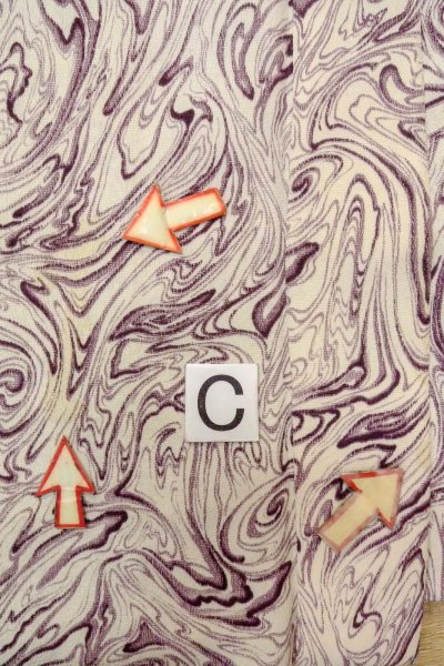 画像16: O0805X 女性用羽織  シルク（正絹） 白, 木目 【中古】【USED】【リサイクル】 ★★☆☆☆【O0805X】 (16)