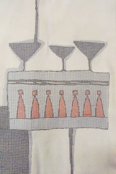 画像6: O0805Y 女性用羽織  シルク（正絹） 灰色, 幾何学模様 【中古】【USED】【リサイクル】 ★★☆☆☆【O0805Y】 (6)