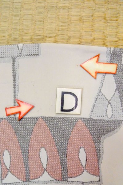 画像17: O0805Y 女性用羽織  シルク（正絹） 灰色, 幾何学模様 【中古】【USED】【リサイクル】 ★★☆☆☆【O0805Y】 (17)