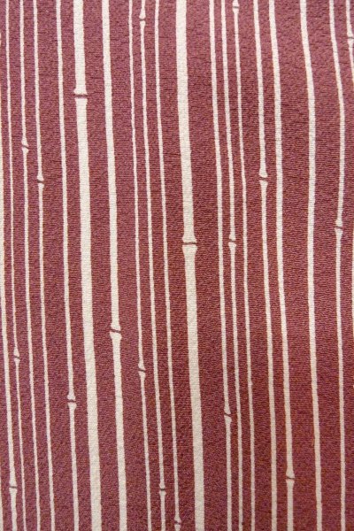 画像7: O0805Z 女性用羽織  シルク（正絹） 深いえんじ, 竹 【中古】【USED】【リサイクル】 ★★★☆☆【O0805Z】 (7)