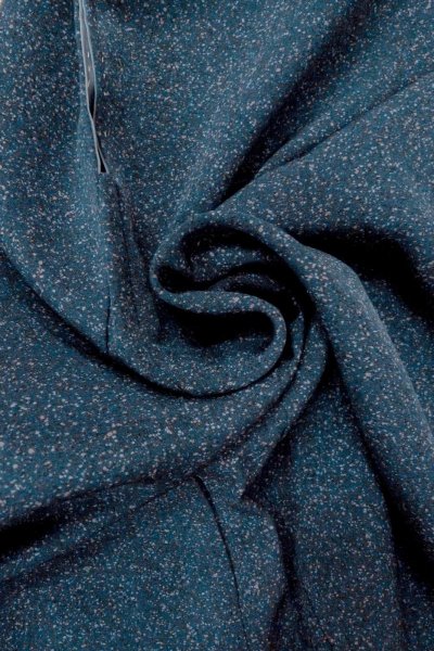 画像11: O0806A 女性用羽織  シルク（正絹） 深い藍, 小さな点々 【中古】【USED】【リサイクル】 ★★★★☆【O0806A】 (11)