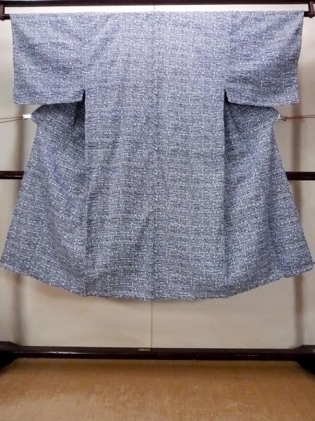 画像1: O0826C 男性用浴衣（日本製）  綿 藍,  【中古】【USED】【リサイクル】 ★★☆☆☆【O0826C】 (1)