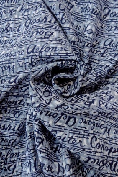 画像12: O0826C 男性用浴衣（日本製）  綿 藍,  【中古】【USED】【リサイクル】 ★★☆☆☆【O0826C】 (12)