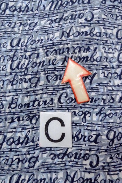 画像16: O0826C 男性用浴衣（日本製）  綿 藍,  【中古】【USED】【リサイクル】 ★★☆☆☆【O0826C】 (16)